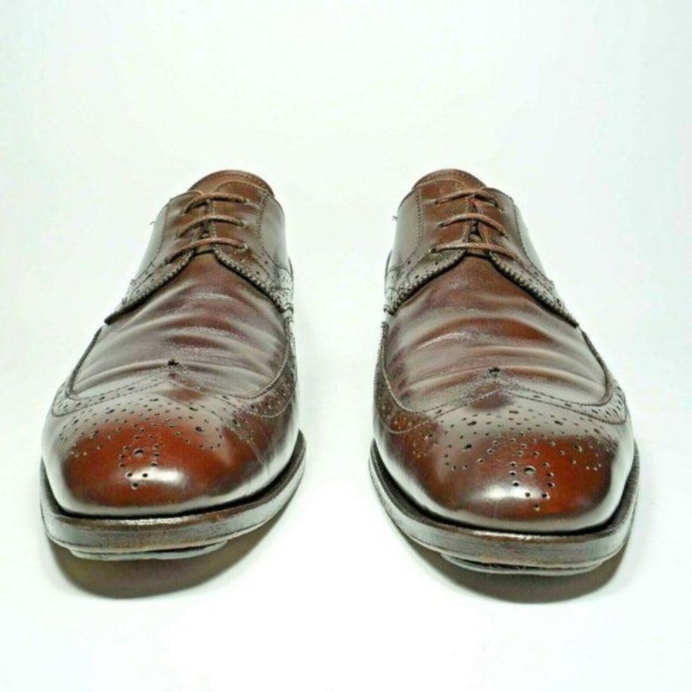 SALVATORE FERRAGAMO Lavorazione Mens 10.5 Brown Italian Designer Dress Oxfords - Picture 2 of 16